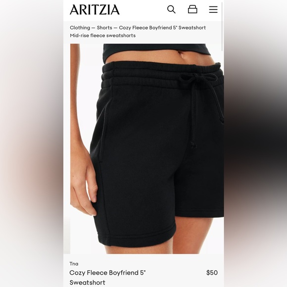 Aritzia tna sweatshort - Picture 1 of 6